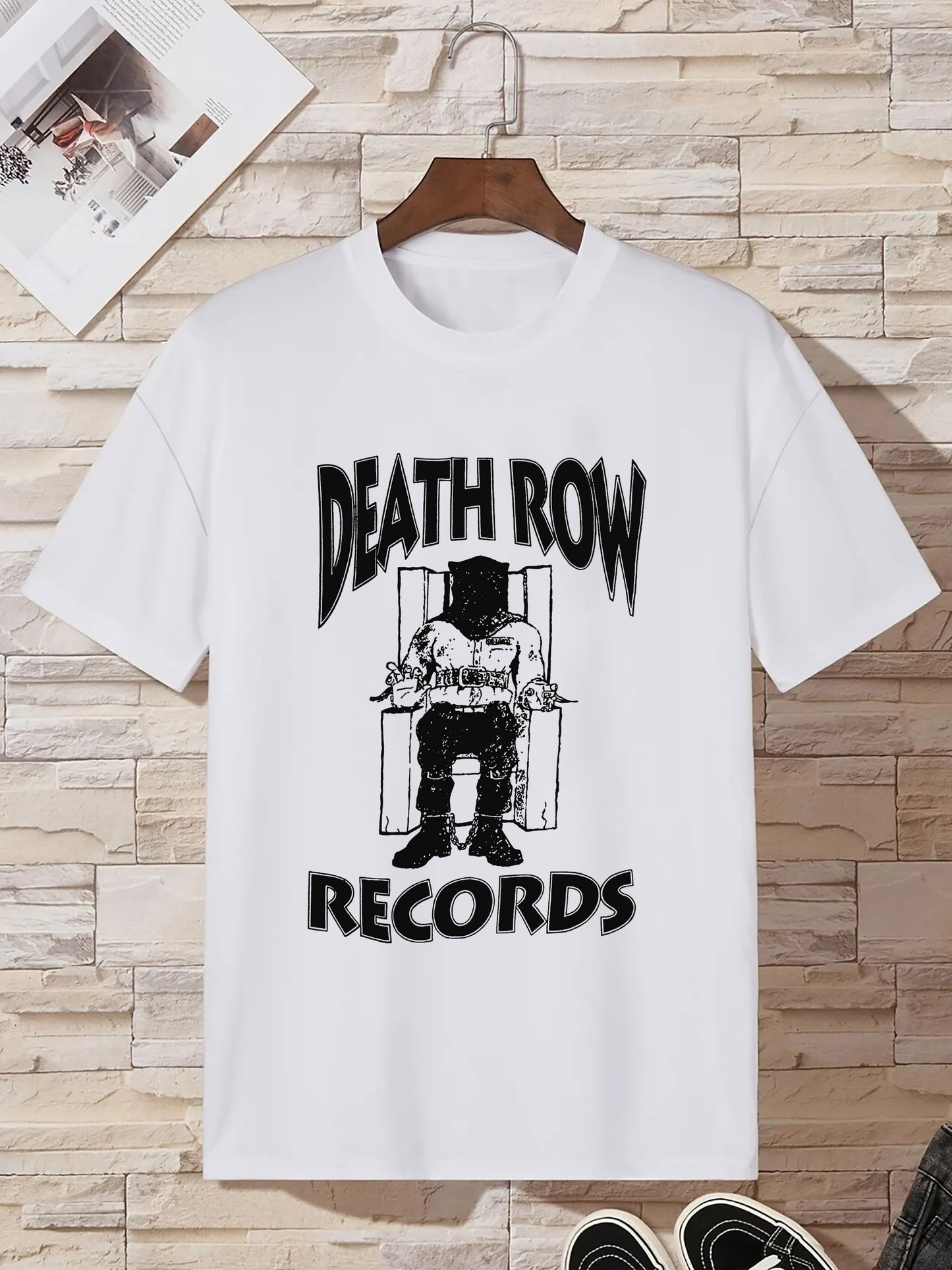 'Death Row Records' Graphic Men's Micro Stretch Crewneck T-Shirt