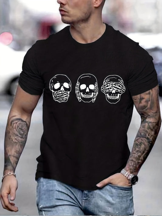 Skull Hide and Seek Graphic Men's T-Shirt