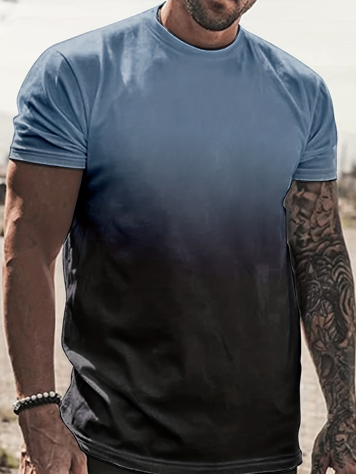 Men's Gradient Fashion Quick Dry T-Shirt