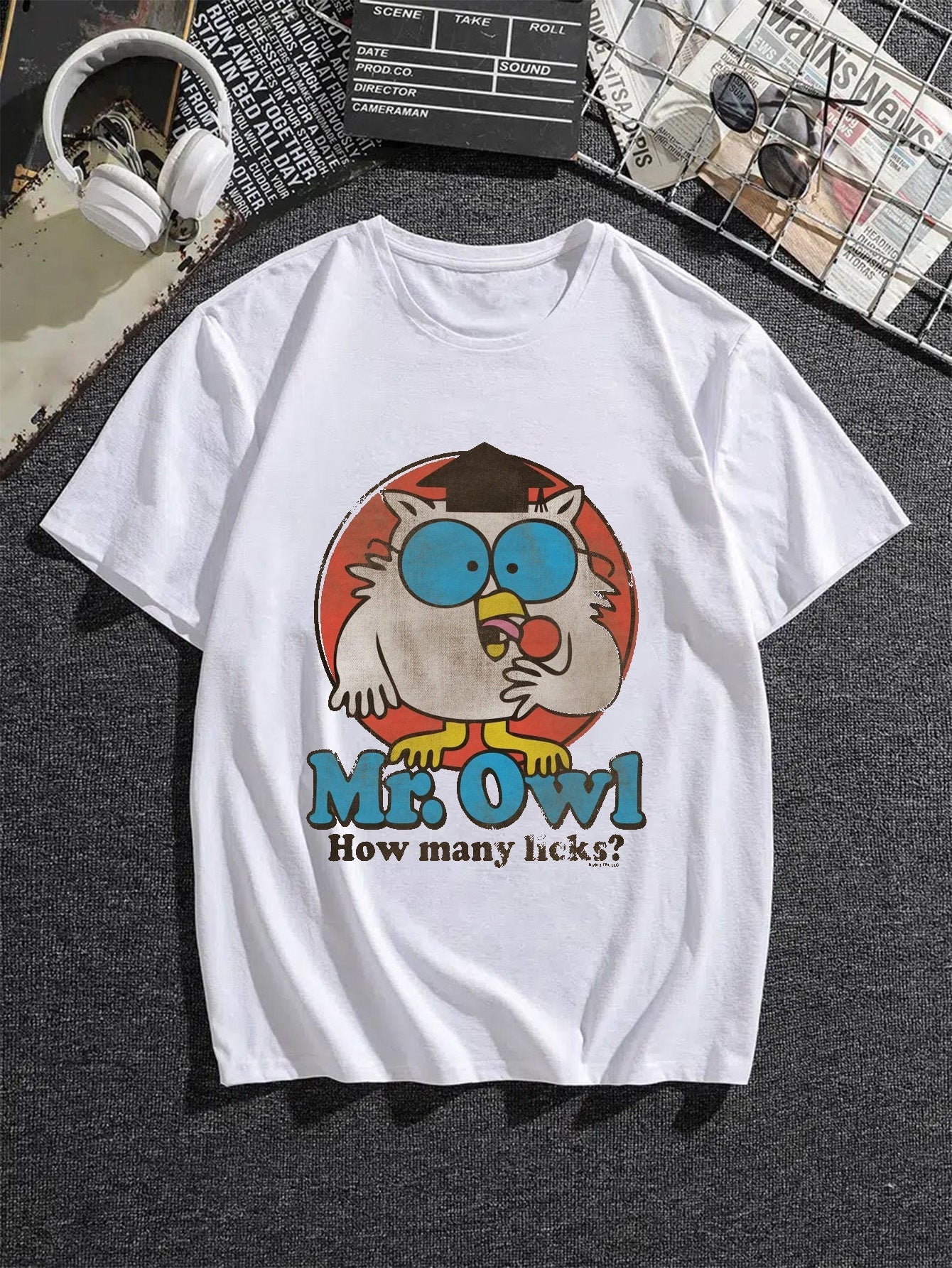 Men's Mr. Owl Print Stylish T-Shirt