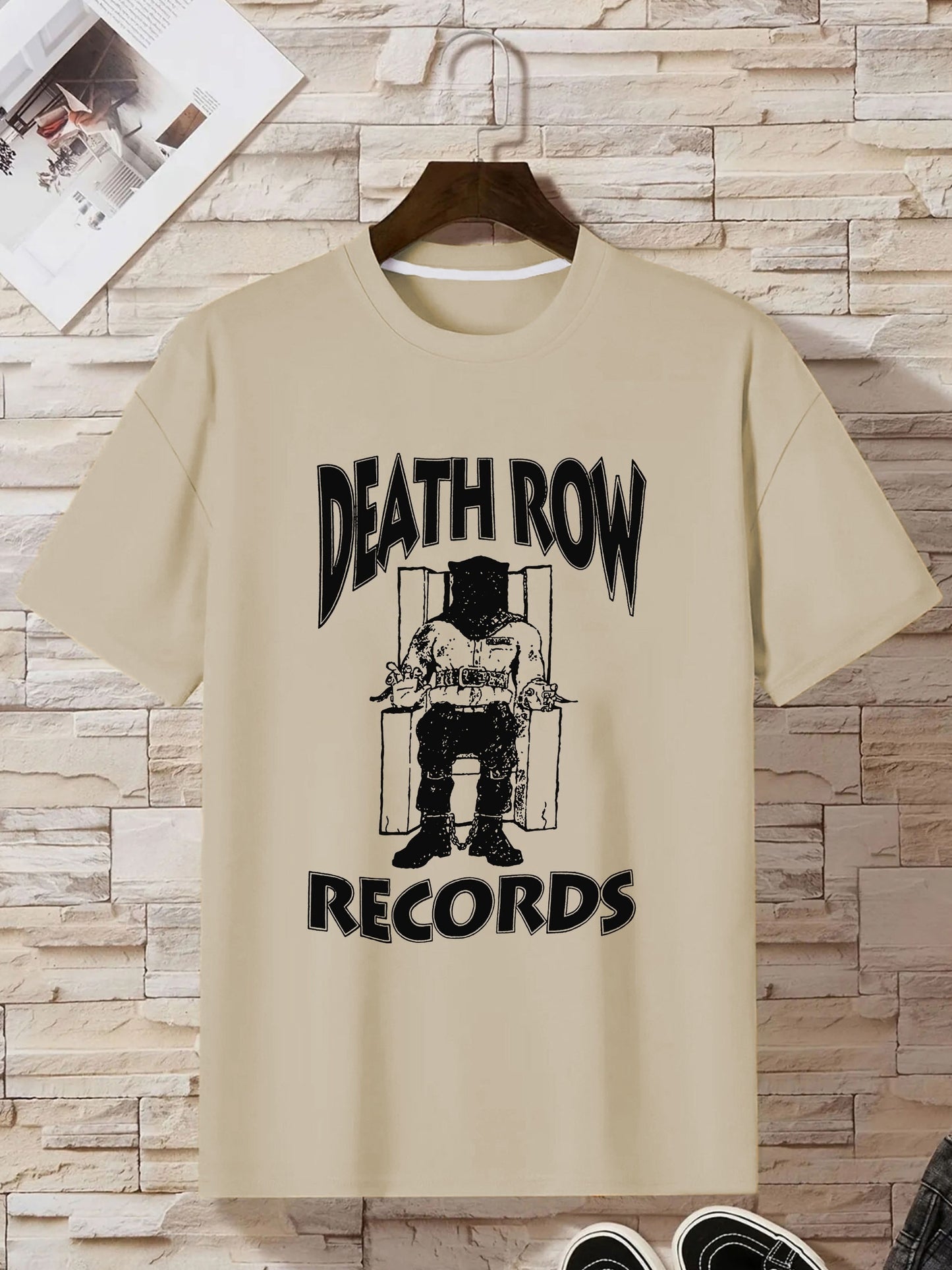 'Death Row Records' Graphic Men's Micro Stretch Crewneck T-Shirt