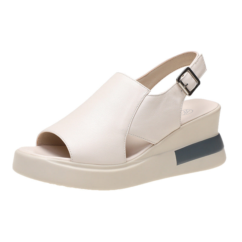 Platform Crossover Toe Sandals