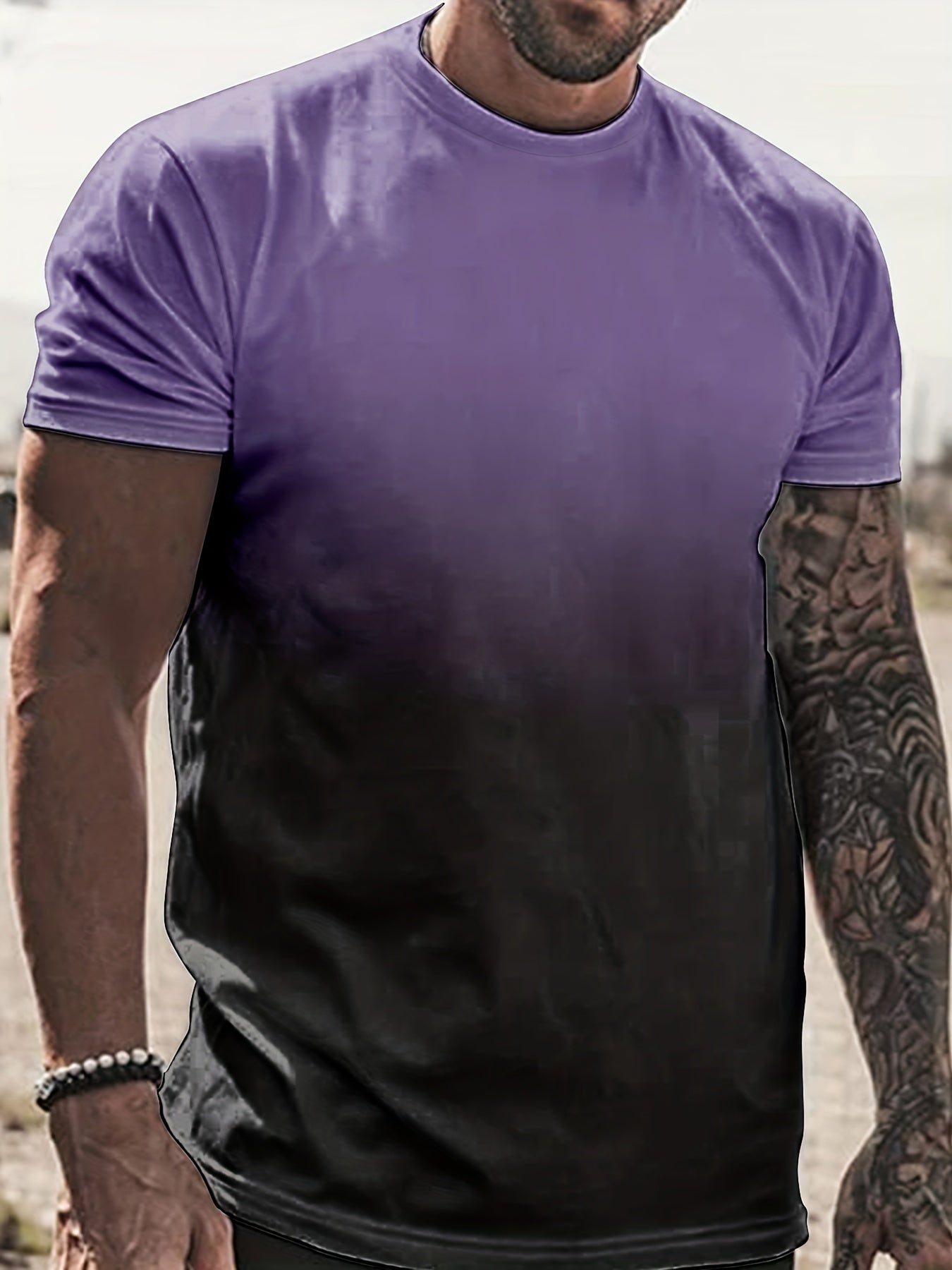 Men's Gradient Fashion Quick Dry T-Shirt