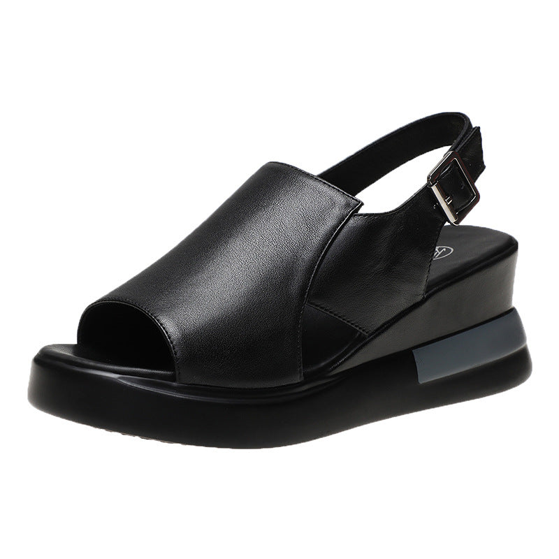 Platform Crossover Toe Sandals