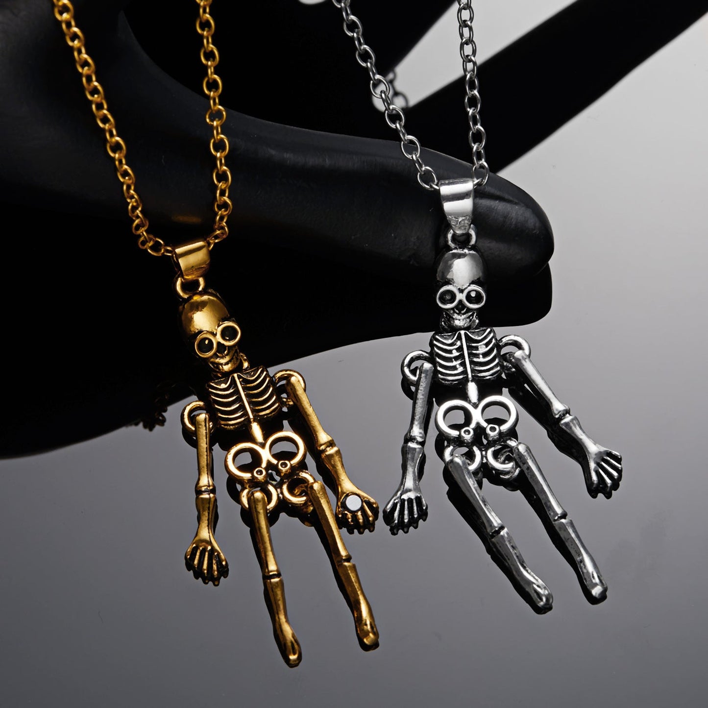 Skull Ghost Couple Necklace