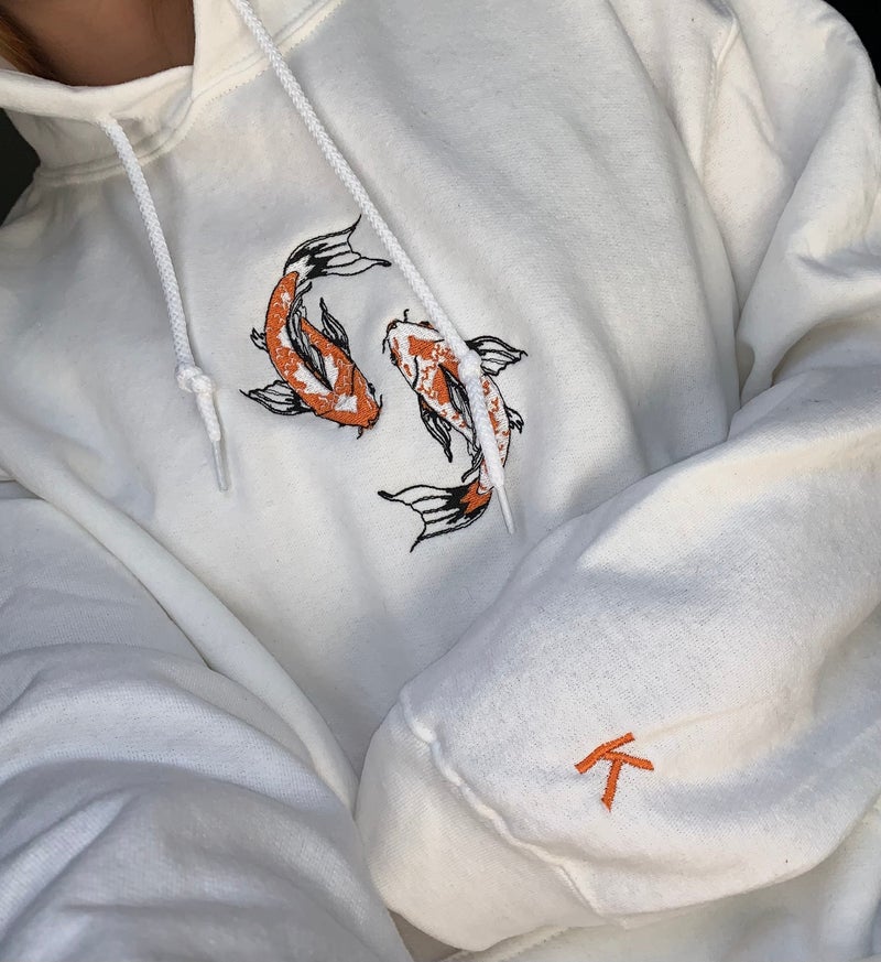 Yin & Yang Fish Matching Couples Embroidery Hoodies/Sweatshirts