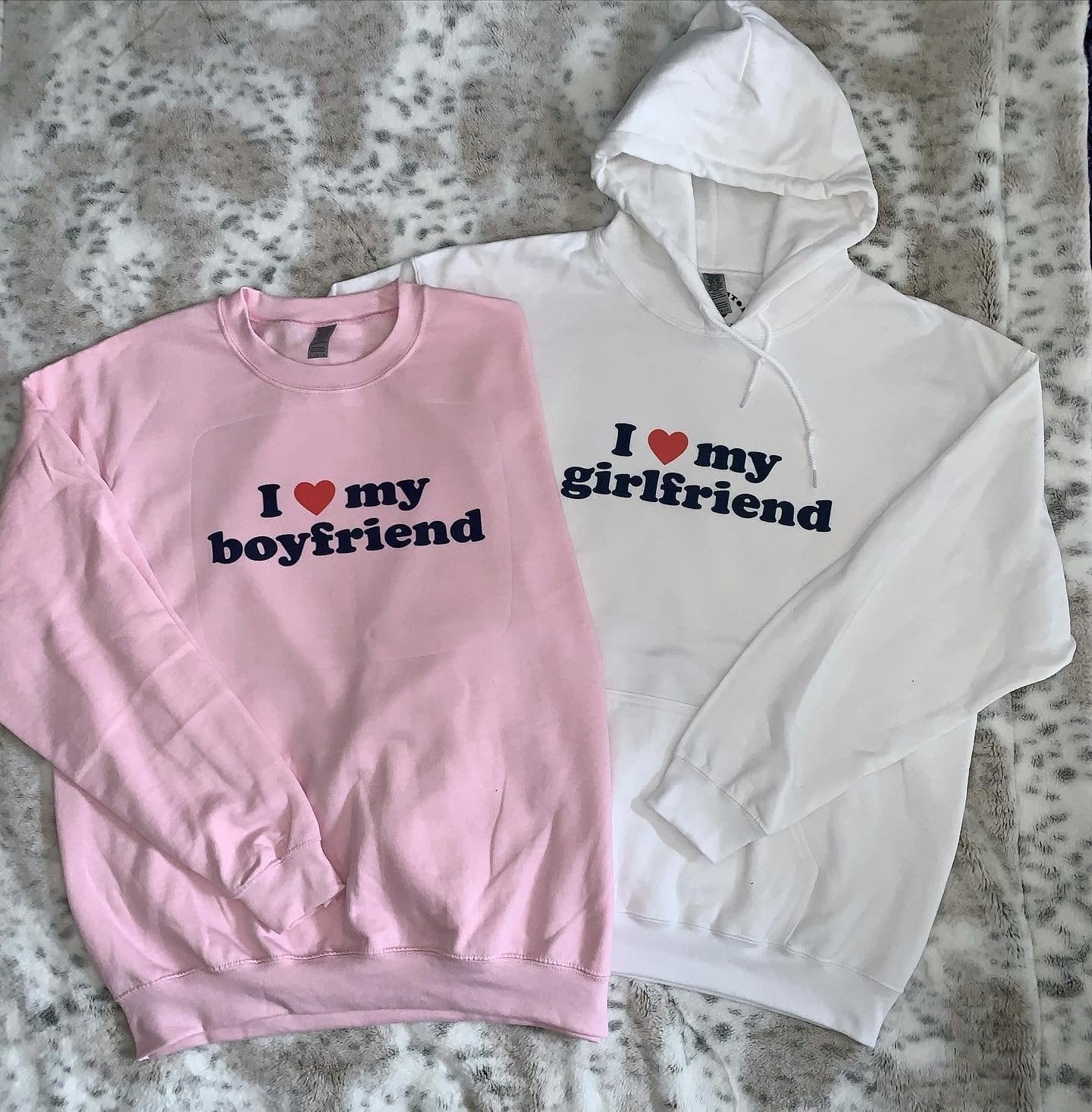 Matching Couples I <3 My Bf/Gf Printed Hoodies/Sweatshirts