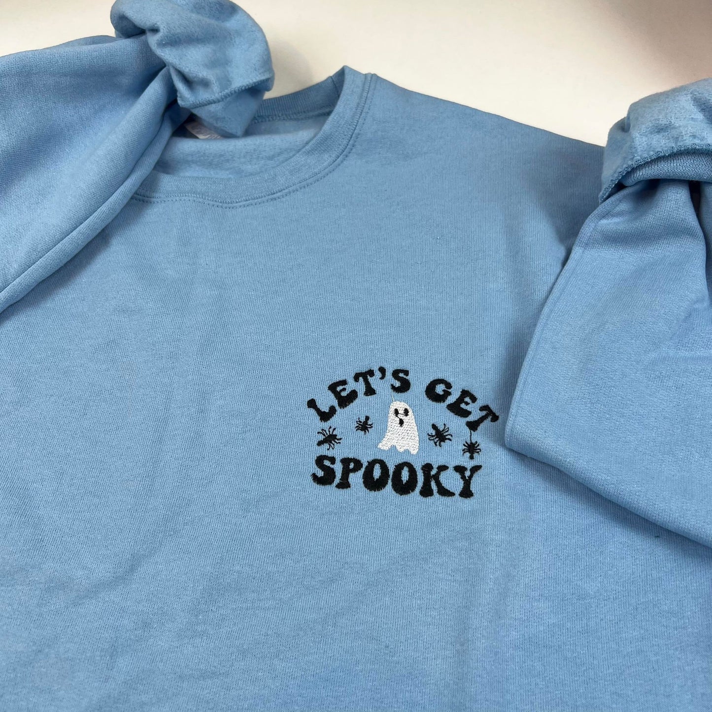 Spooky Season Embroidered Halloween Crewneck Sweatshirt