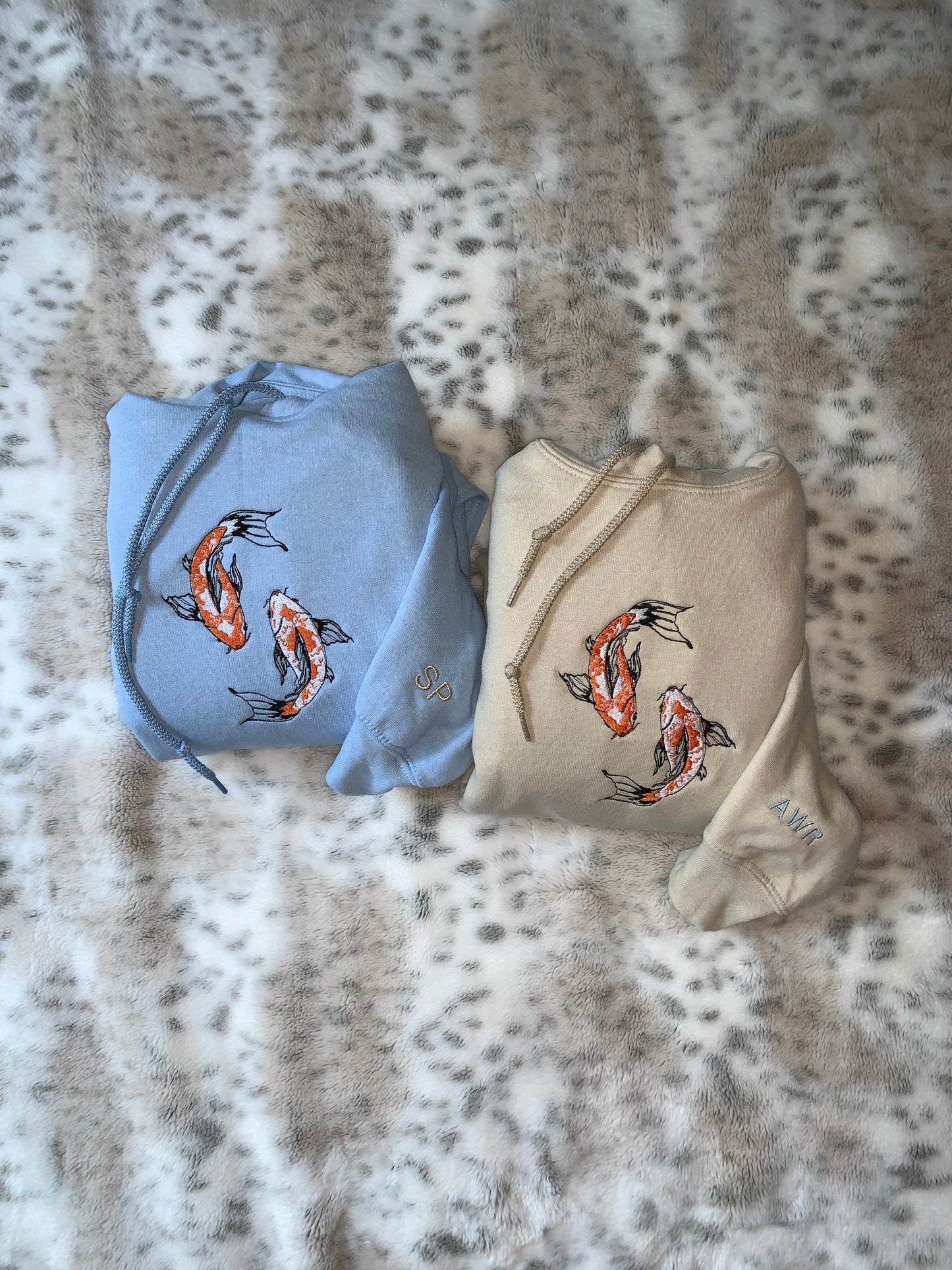 Yin & Yang Fish Matching Couples Embroidery Hoodies/Sweatshirts