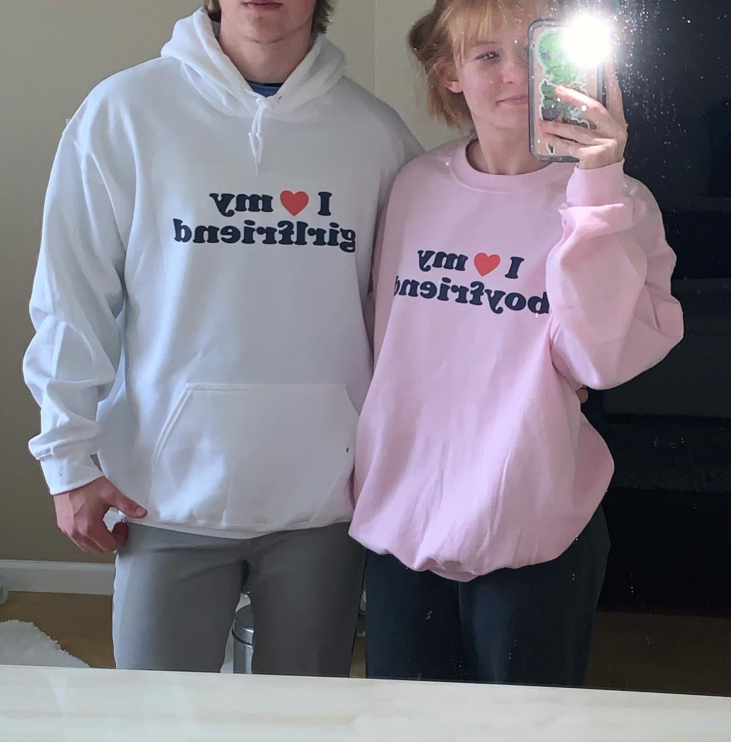 Matching Couples I <3 My Bf/Gf Printed Hoodies/Sweatshirts