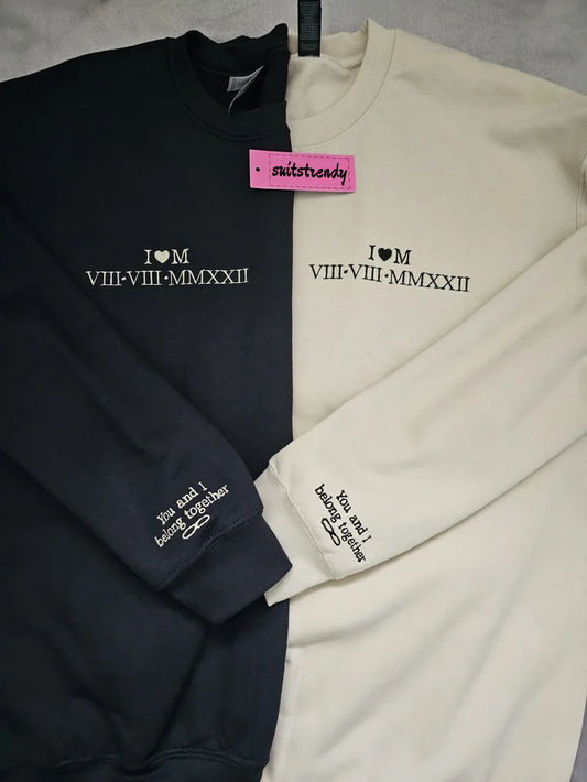 ROMAN NUMERAL AND INITIALS HOODIE