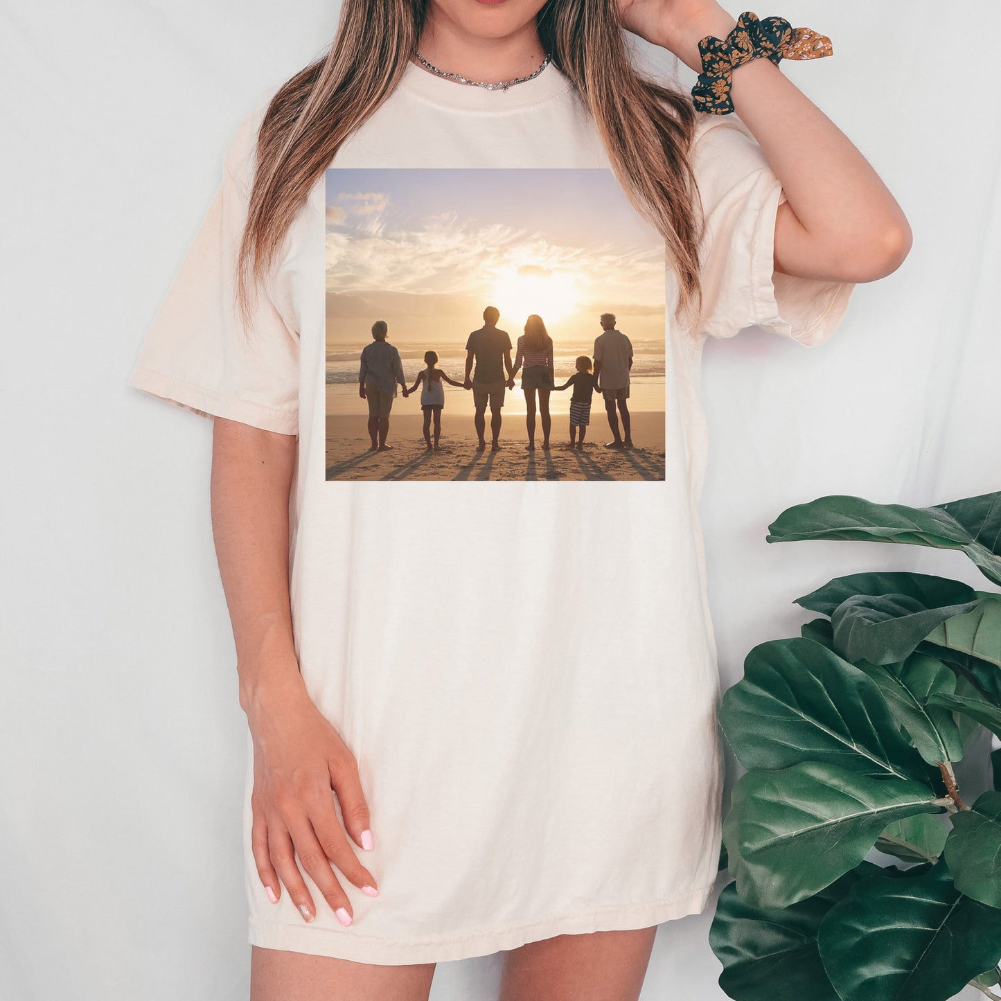 Custom Photo/Text Crewneck T-shirts, Personalize Any Design