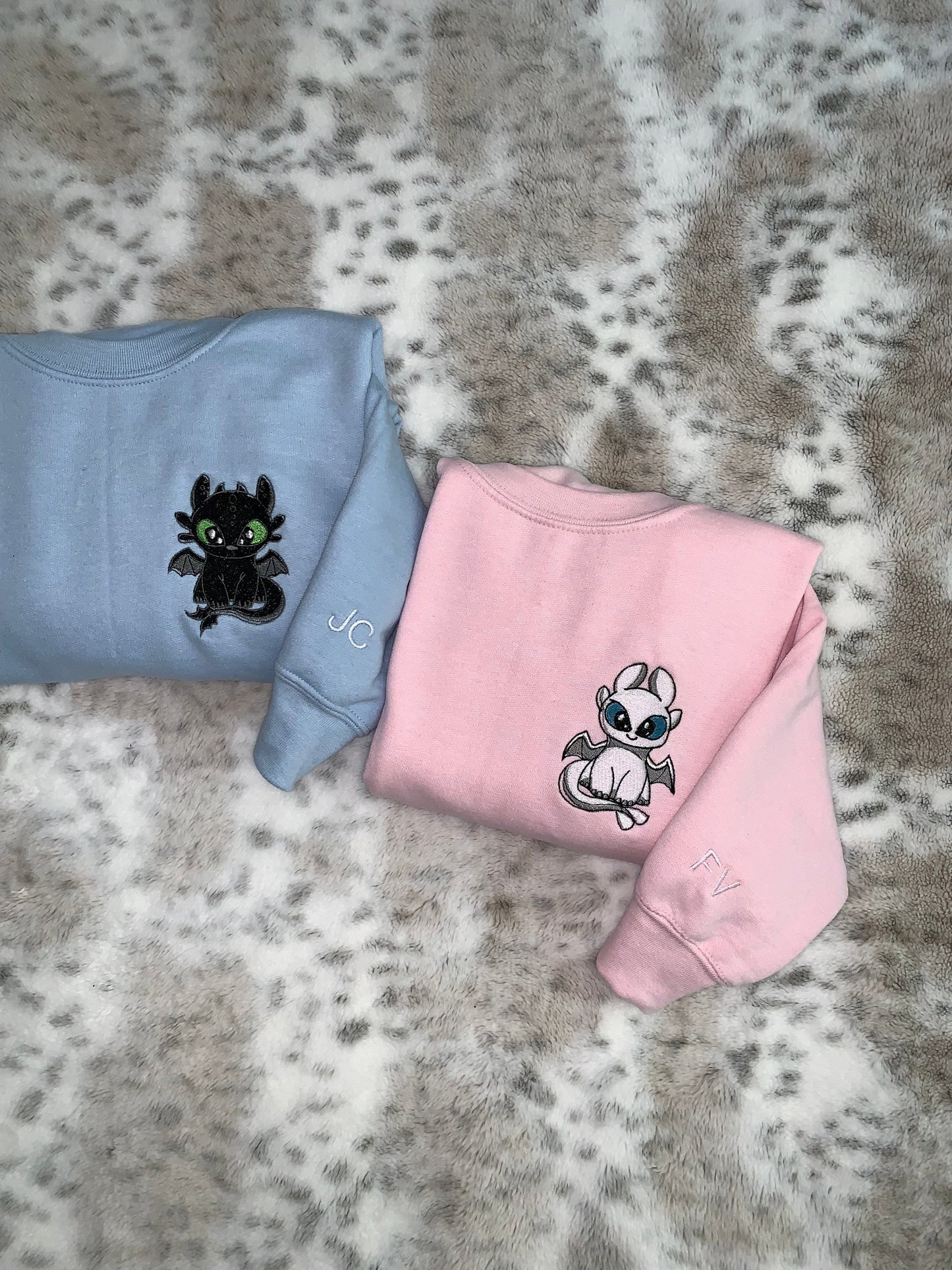 Matching Couples Dragon Embroidery Hoodies/Sweatshirts