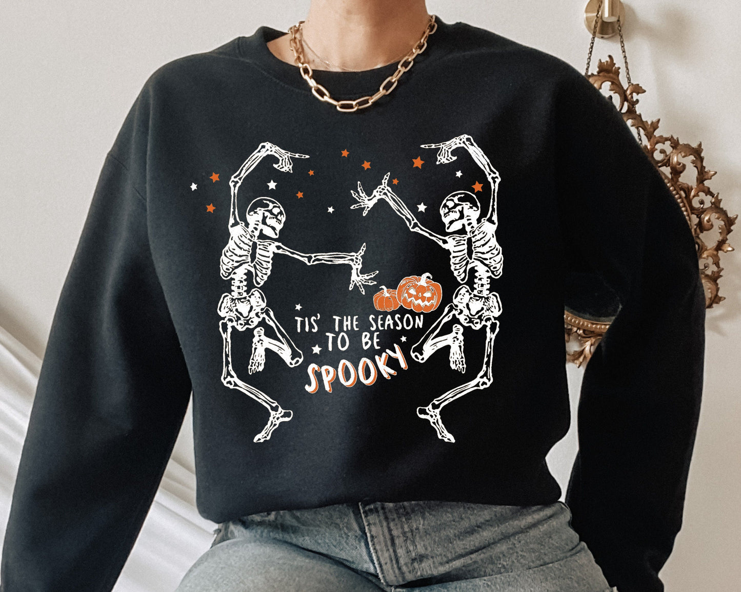 Vintage Ghost Halloween Sweatshirt and Hoodie