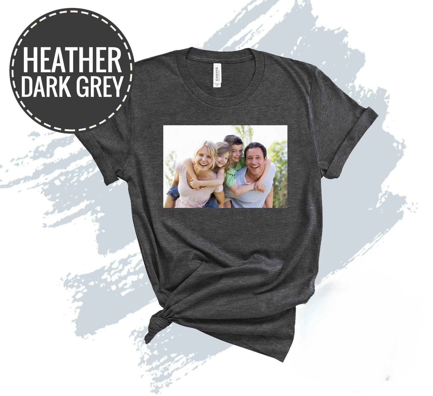 Custom Photo/Text Crewneck T-shirts, Personalize Any Design