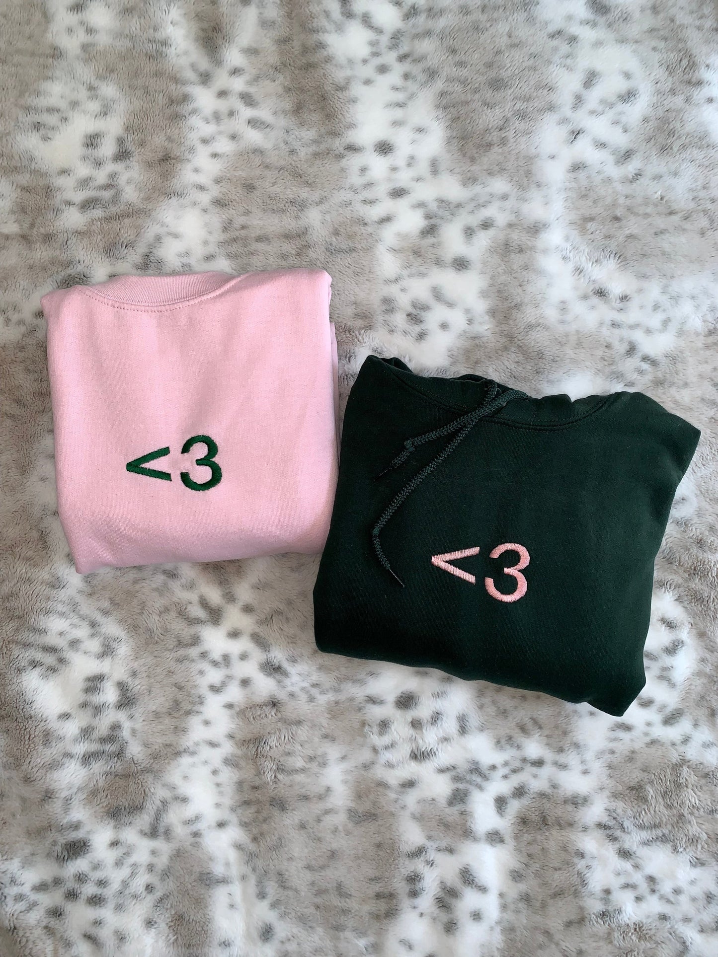 Customizable Heart <3 Matching Couples/ Besties Embroidery