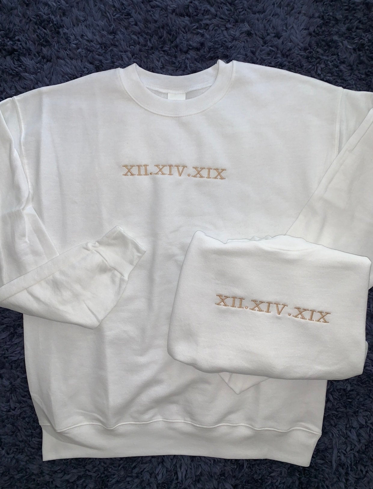 Roman Numerals Matching Couples Hoodies/Sweatshirts