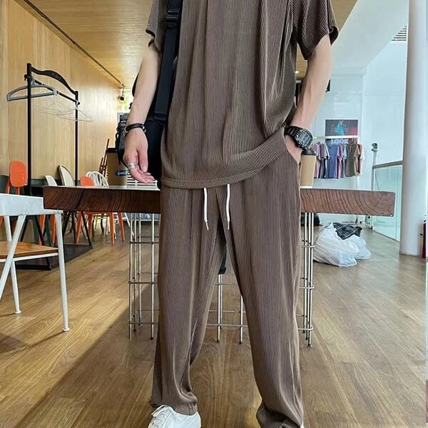 🔥Summer Hot Sale🔥Ice Silk Male Casual Suit