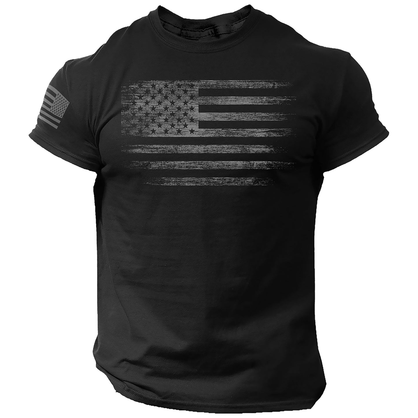 USA Flag Men T Shirt | Patriotic American Tee | Army Style | 100% Cotton