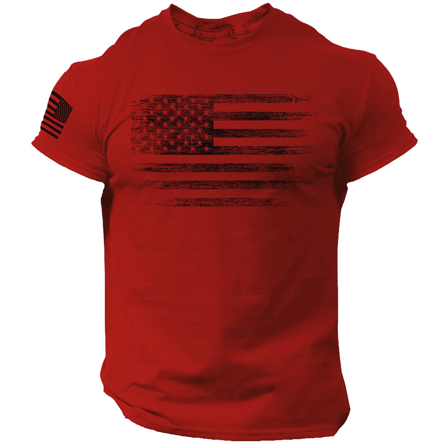 USA Flag Men T Shirt | Patriotic American Tee | Army Style | 100% Cotton