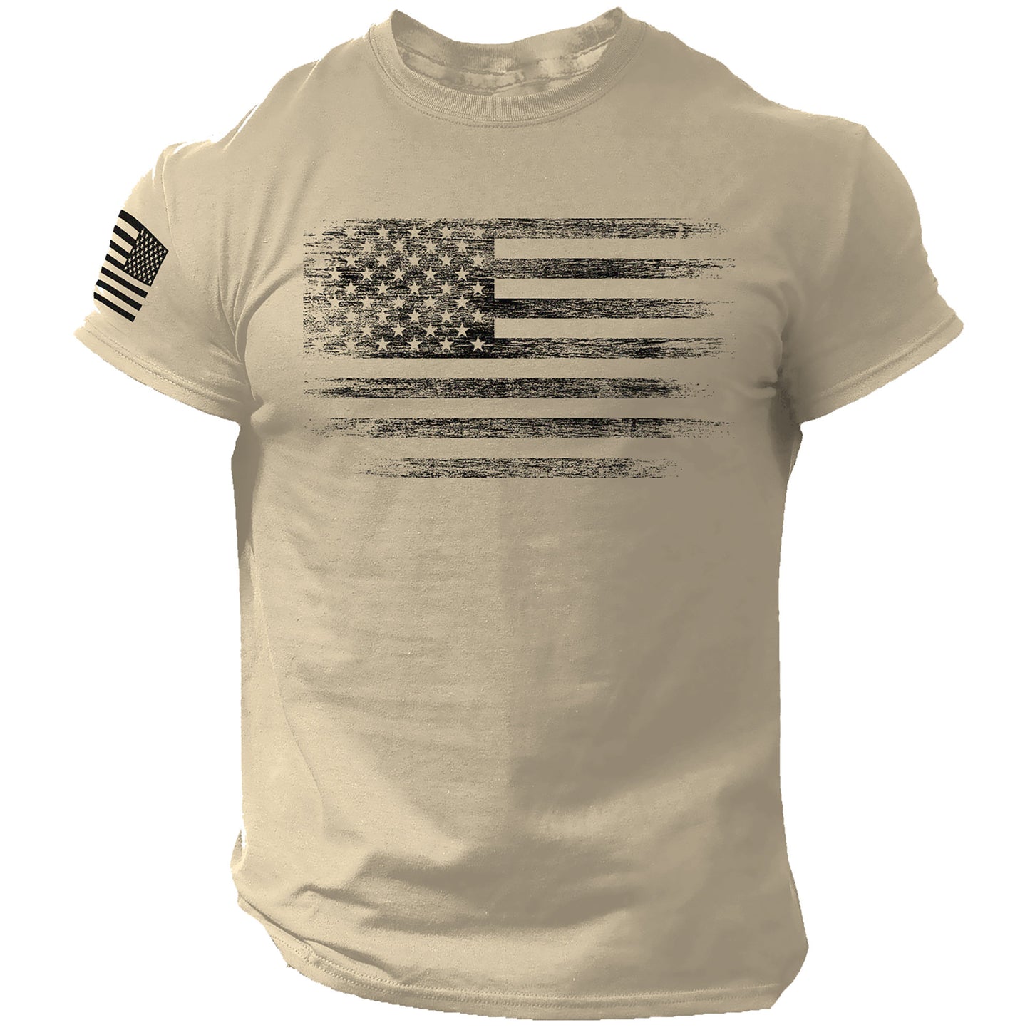 USA Flag Men T Shirt | Patriotic American Tee | Army Style | 100% Cotton