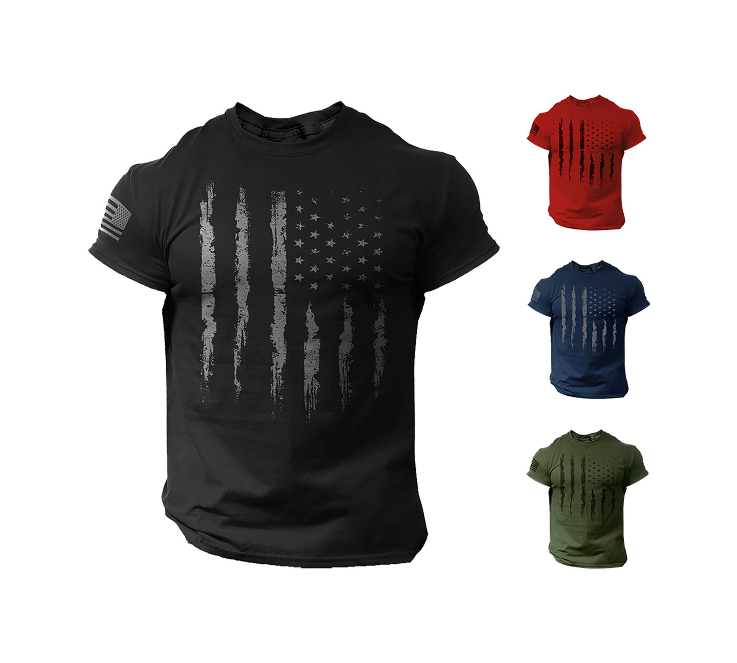 American Flag Men T-Shirt | Soft Style Hight Quality | Patriotic American Tee | Army Style | 100% Cotton