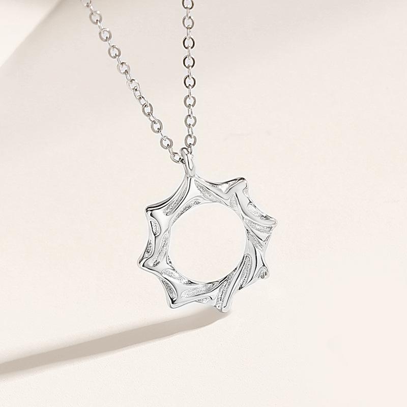 Sun Moon Couple Necklace Sterling Silver