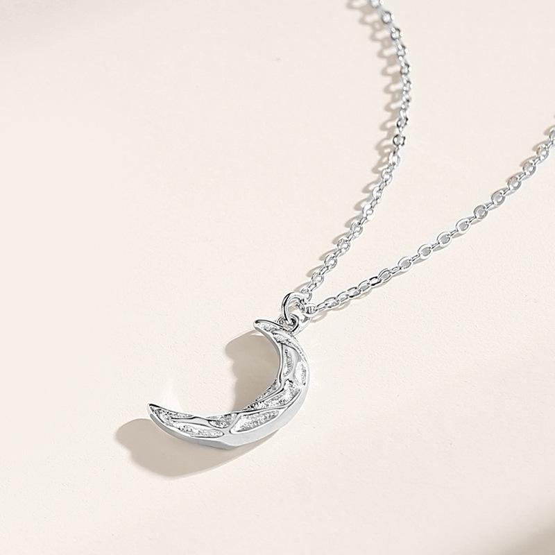 Sun Moon Couple Necklace Sterling Silver