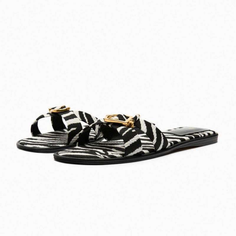 Cross Strap Flat Sandals