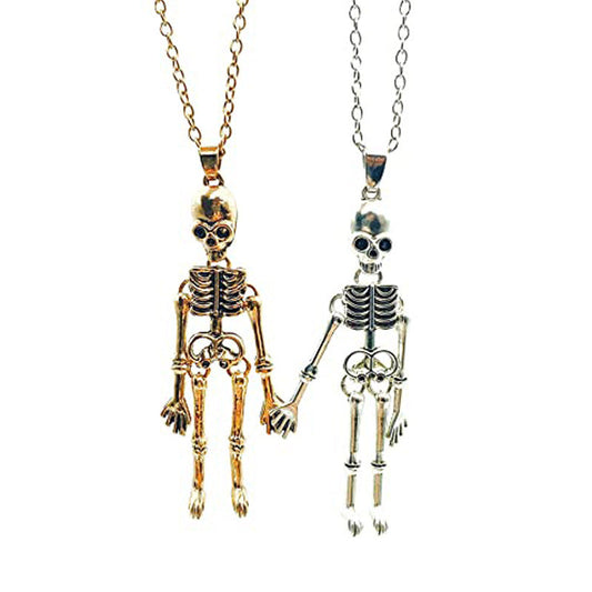 Skull Ghost Couple Necklace