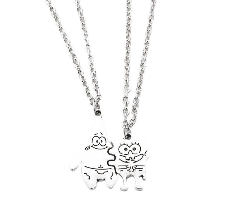 Sponge Couple Titanium Steel Necklace