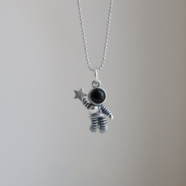 Astronaut Magnetic Couple Necklace