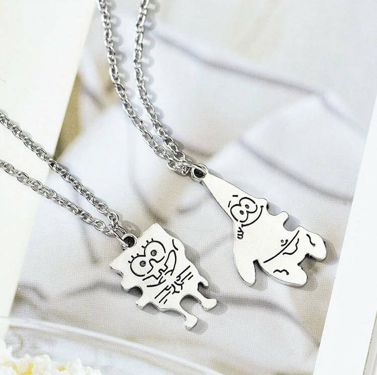 Sponge Couple Titanium Steel Necklace