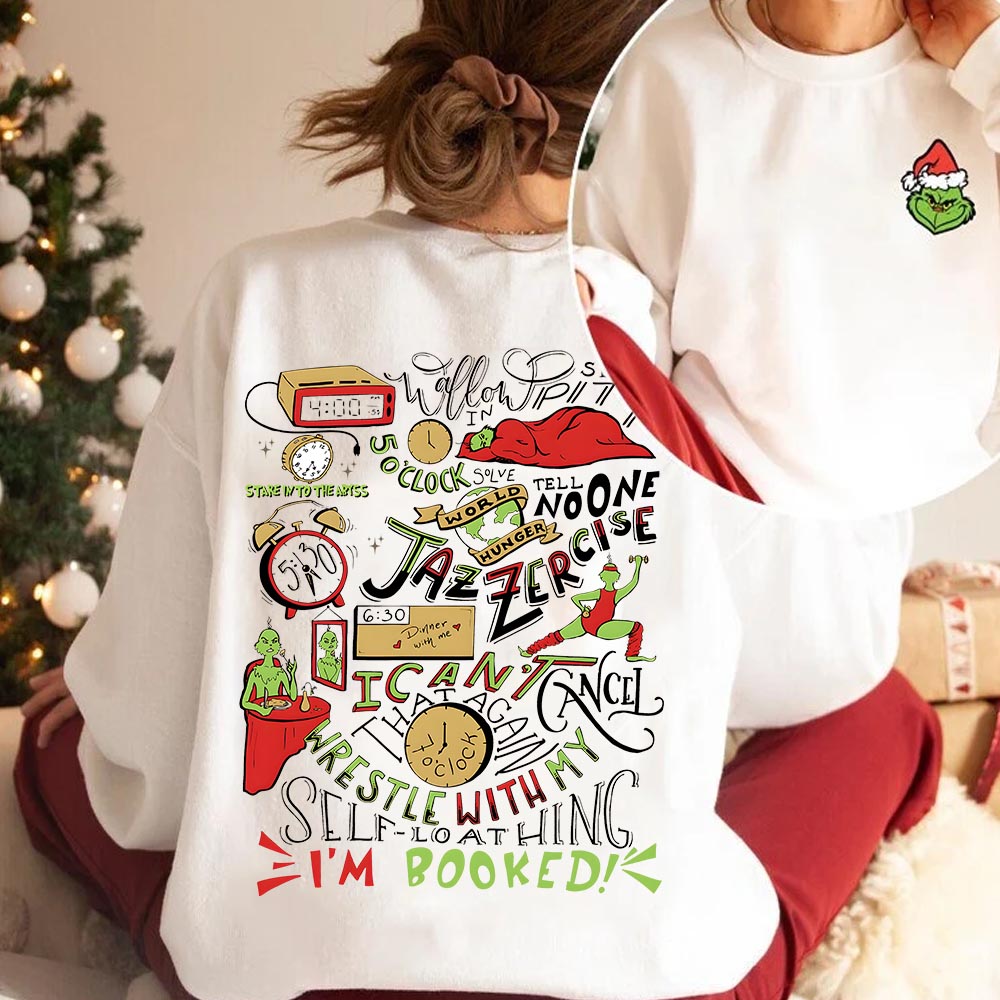 Grinch My Day Im Booked Christmas T Shirt