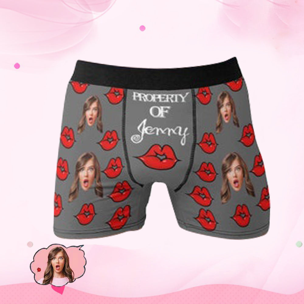 (Insert Photo) Property Of Girlfriends - Personalized Men's Boxer Briefs004