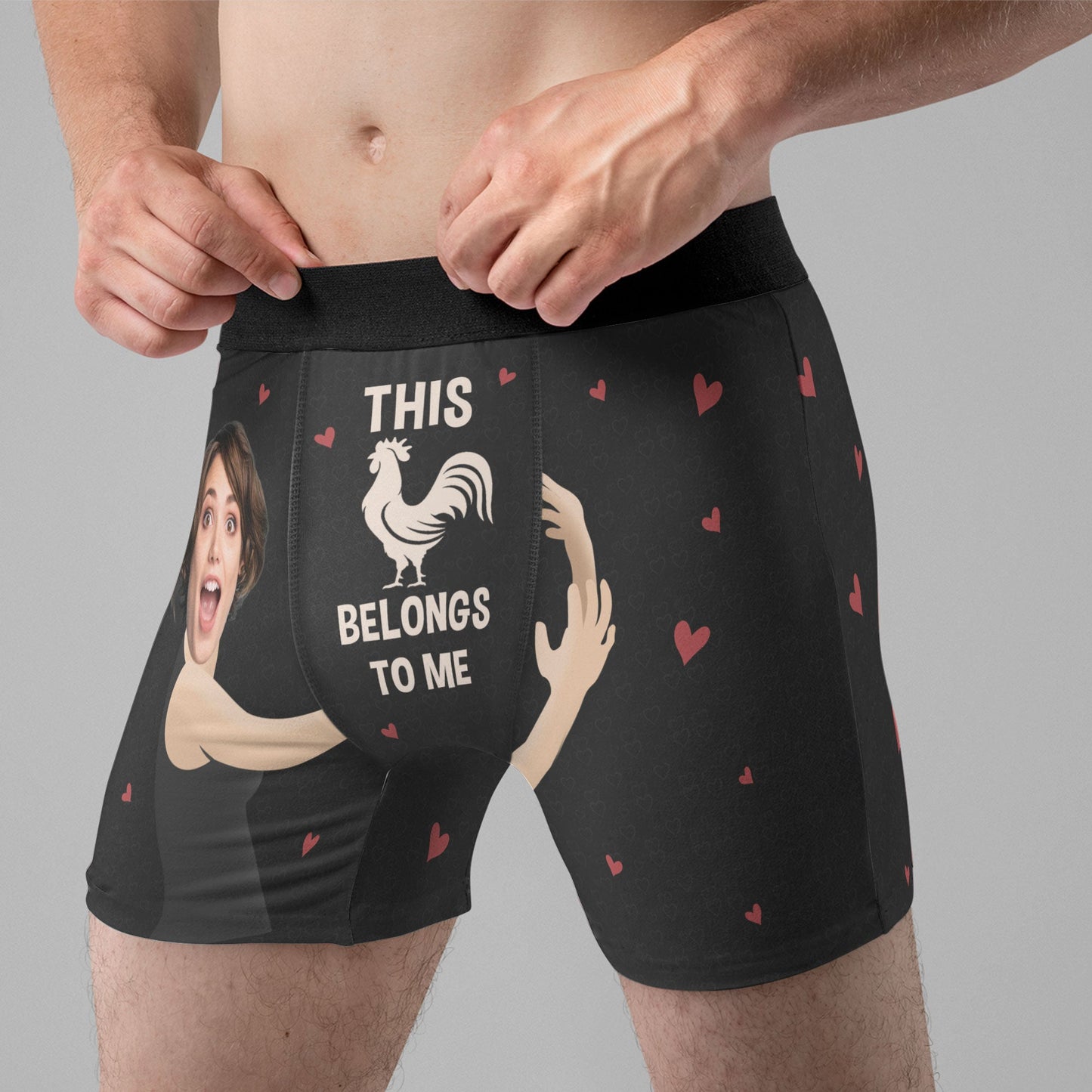 (Insert Photo) Property Of Girlfriends - Personalized Men's Boxer04