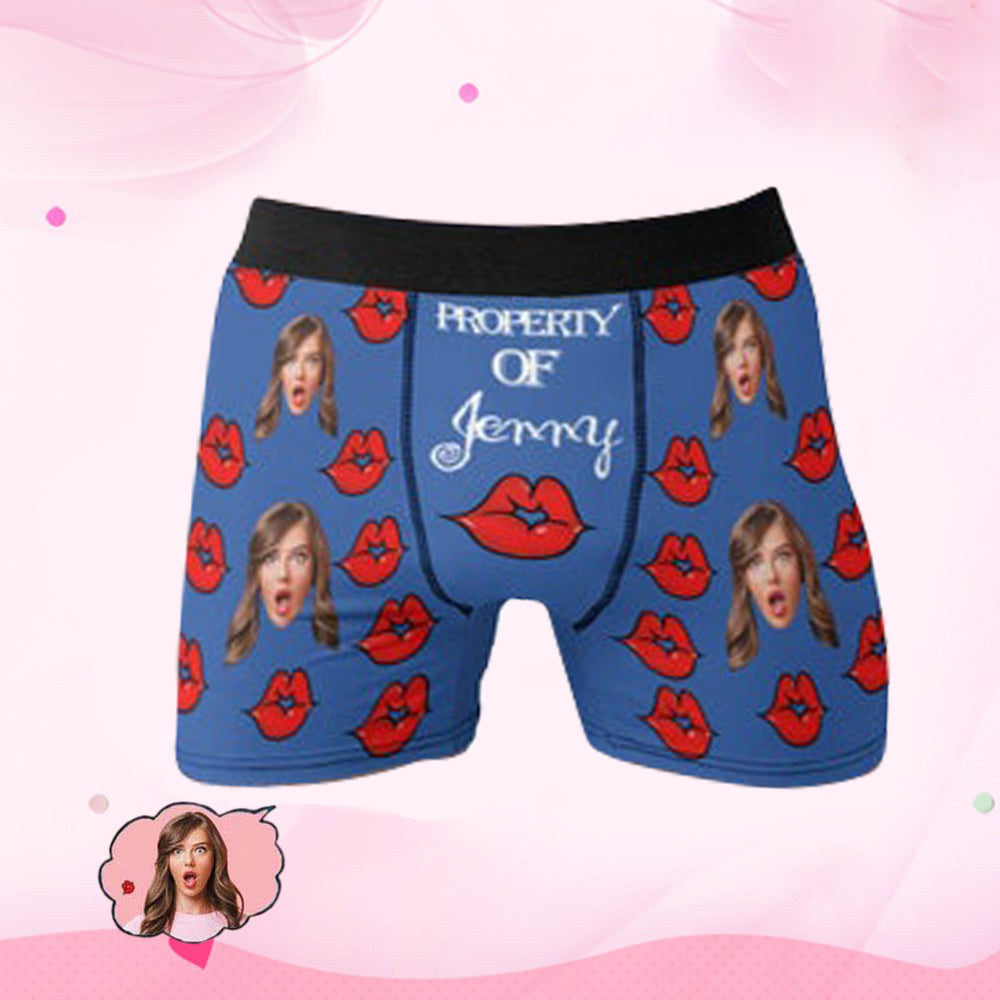 (Insert Photo) Property Of Girlfriends - Personalized Men's Boxer Briefs004