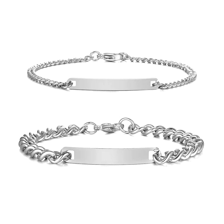 ID partner bracelets with engraving lanclove