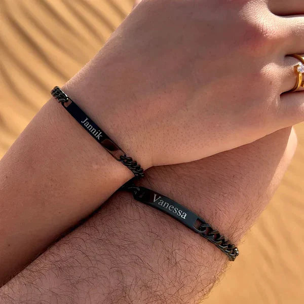 ID partner bracelets with engraving lanclove