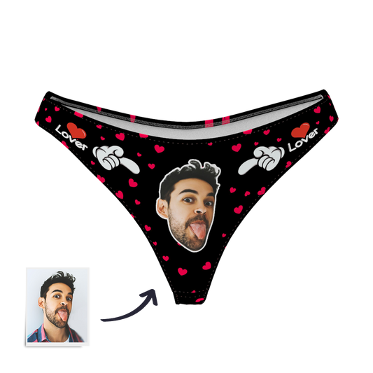 Custom Boyfriend Facial Thong Panties001