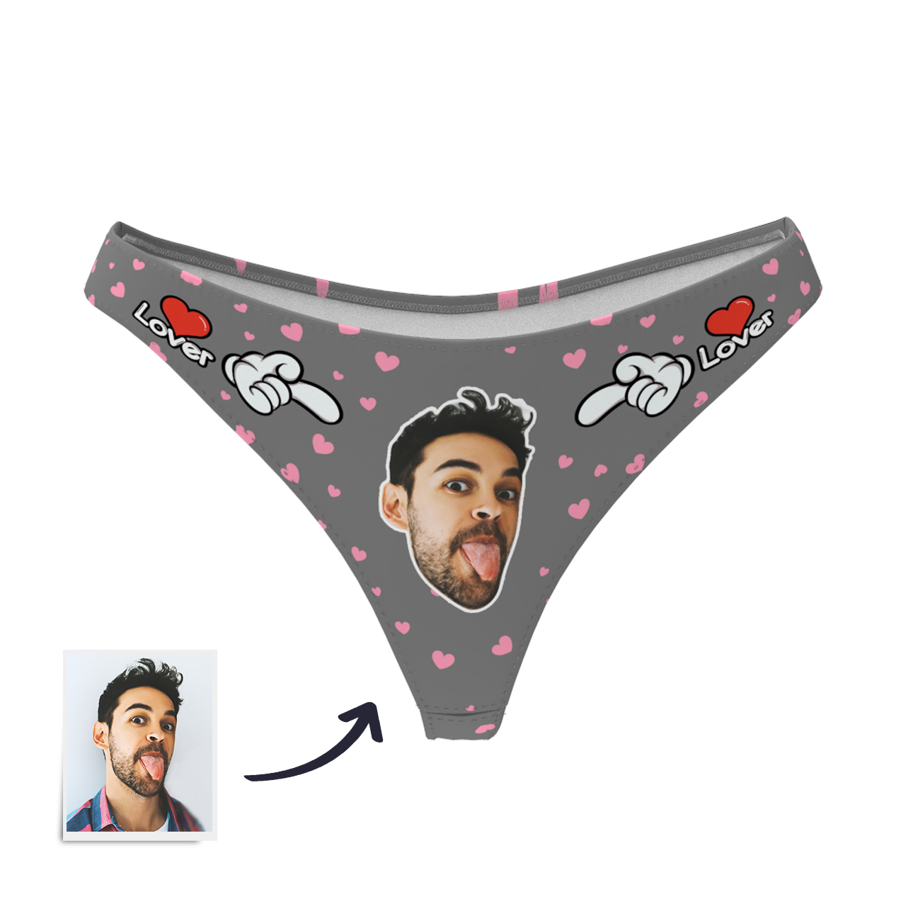 Custom Boyfriend Facial Thong Panties001