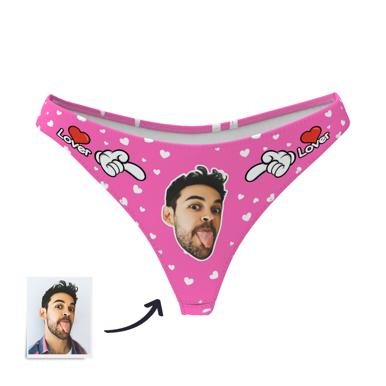 Custom Boyfriend Facial Thong Panties001