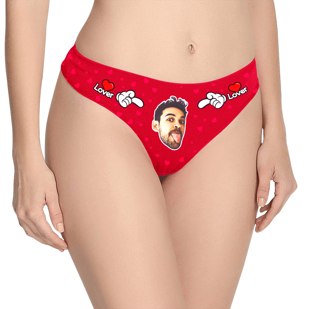 Custom Boyfriend Facial Thong Panties001