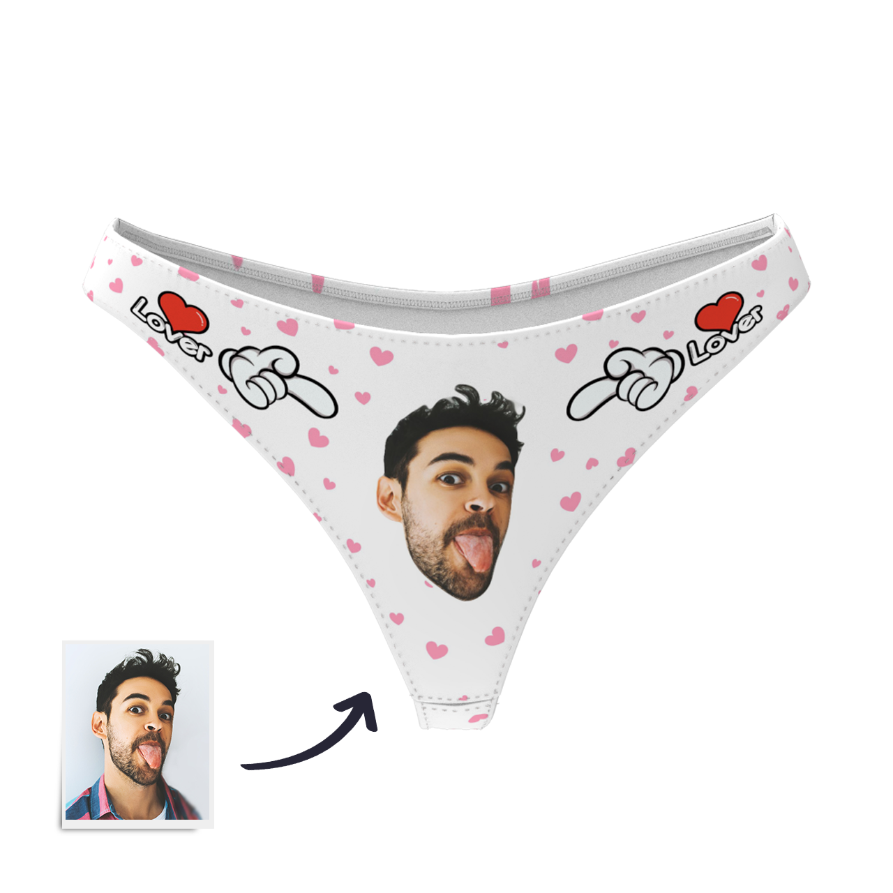 Custom Boyfriend Facial Thong Panties001