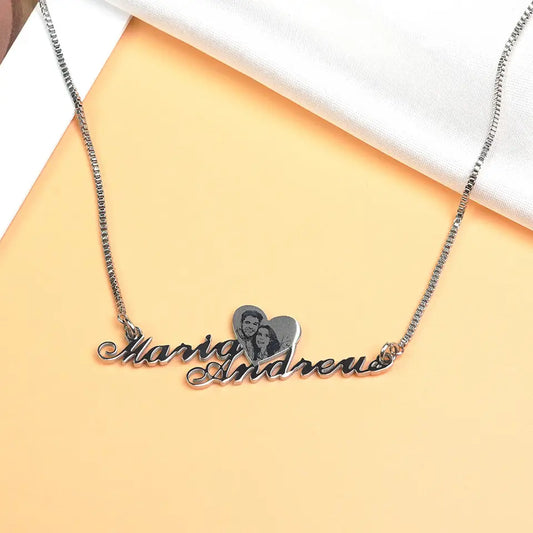 Custom Name & Photo Necklace