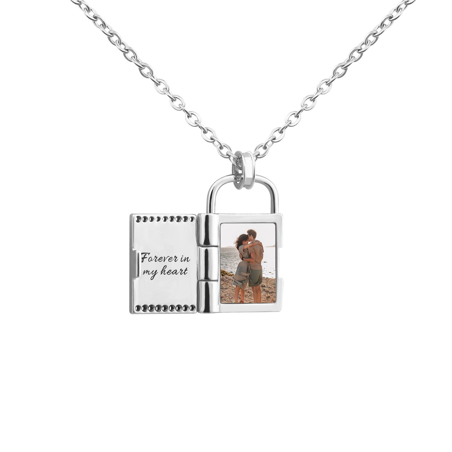 Personalized Photo & Engraved Message Necklace