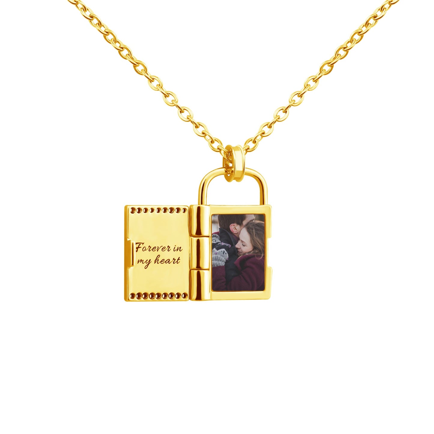 Personalized Photo & Engraved Message Necklace