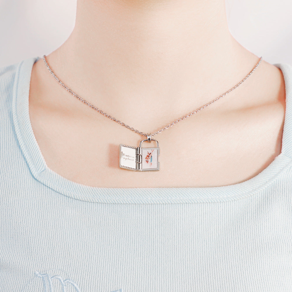 Personalized Photo & Engraved Message Necklace