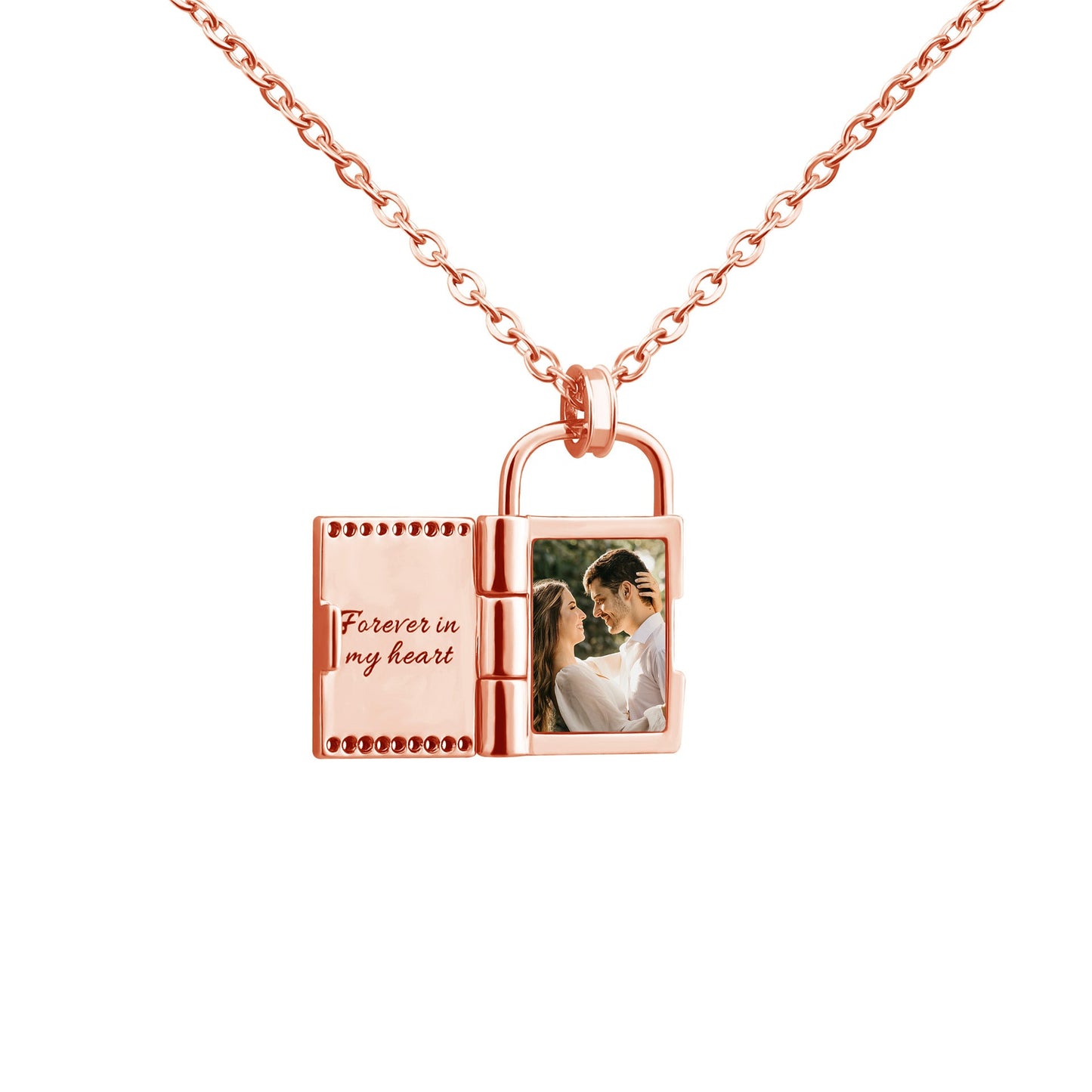 Personalized Photo & Engraved Message Necklace