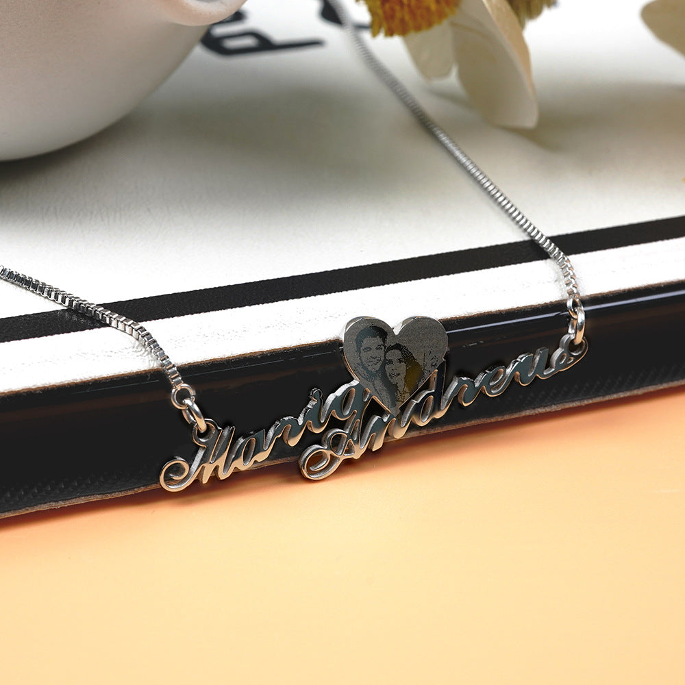 Custom Name & Photo Necklace